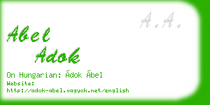 abel adok business card